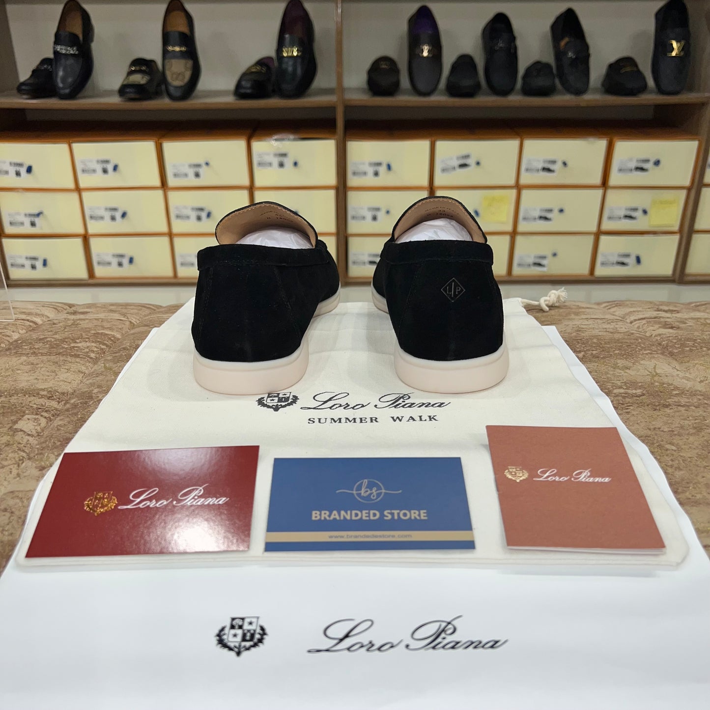 Loro Piana Summer Walk Loafer Suede - Black