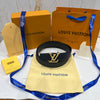 LV Golden Logo Reversible Belt Black/Blue