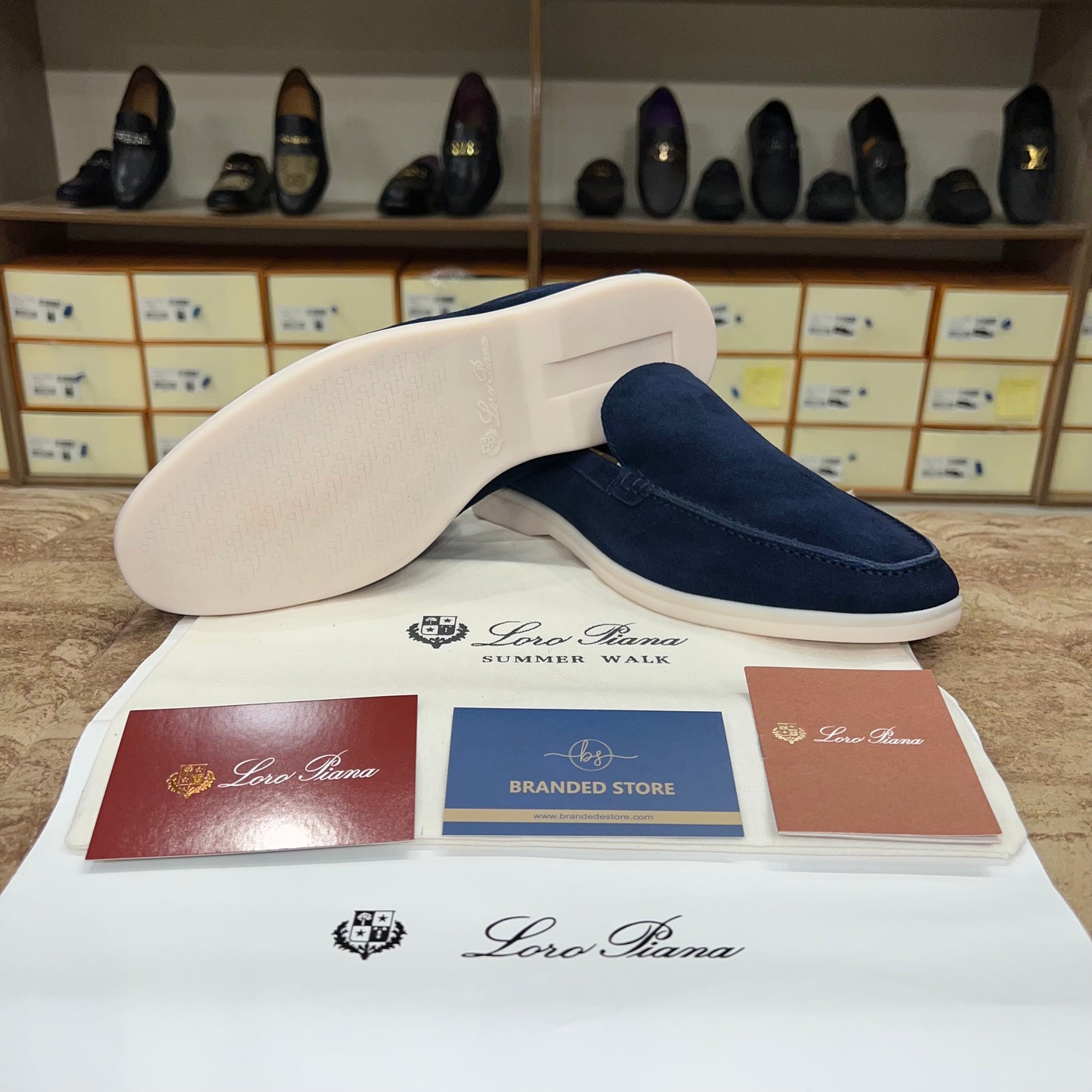 Loro Piana Summer Walk Loafer Suede - Blue