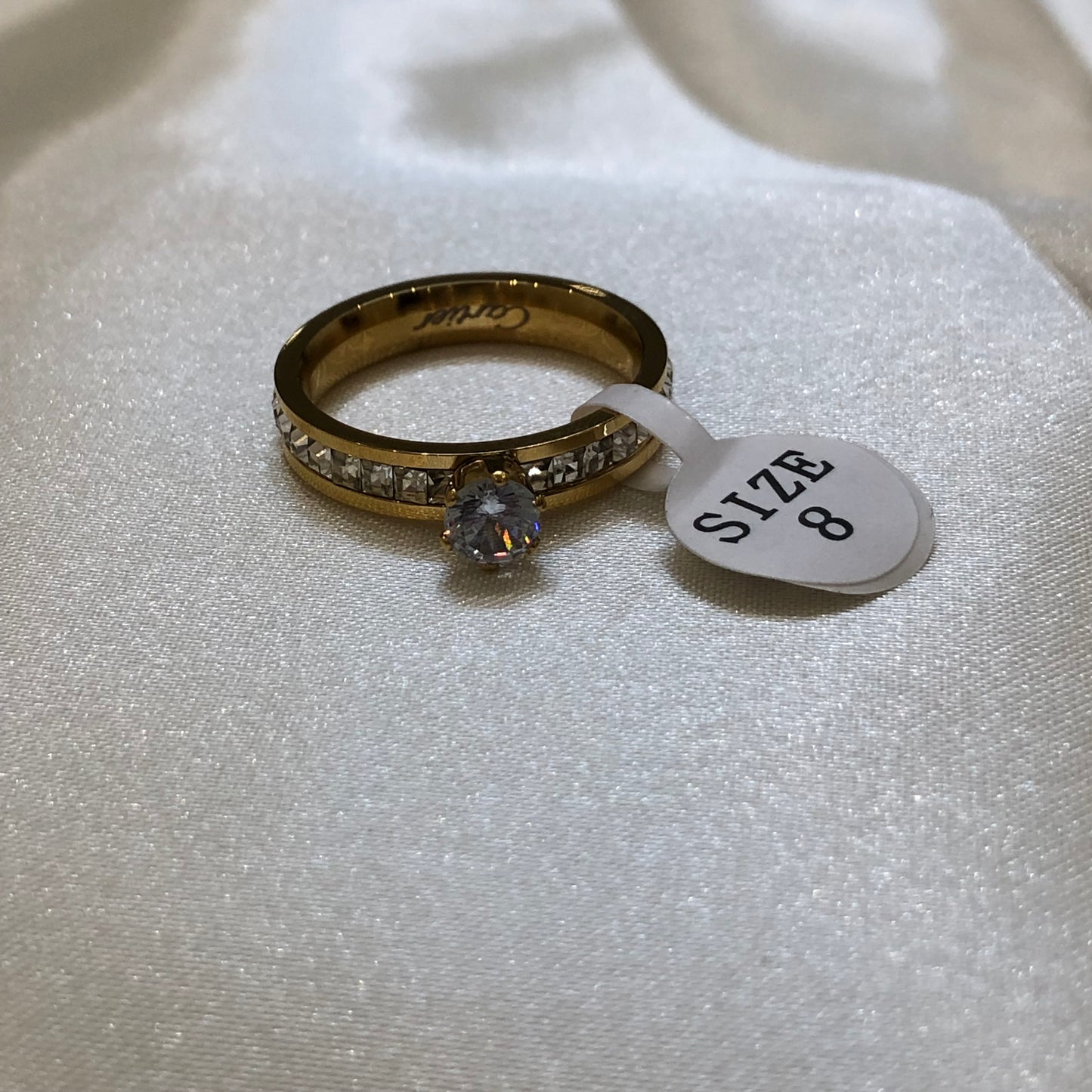 Cartier White Diamond Golden Ring