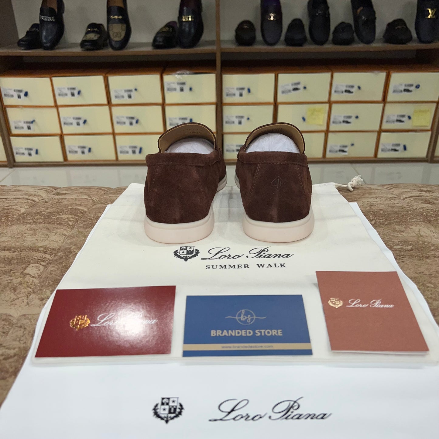 Loro Piana Summer Walk Loafer Suede - Dark Brown