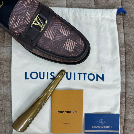 Louis Vuitton Damier Major Loafers Brown