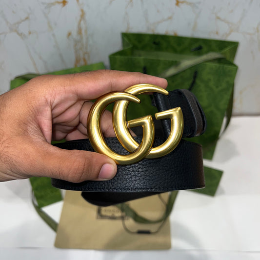 Gucci Golden GG Buckle Belt Black