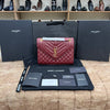 YSL Maroon Texture Leather Bag