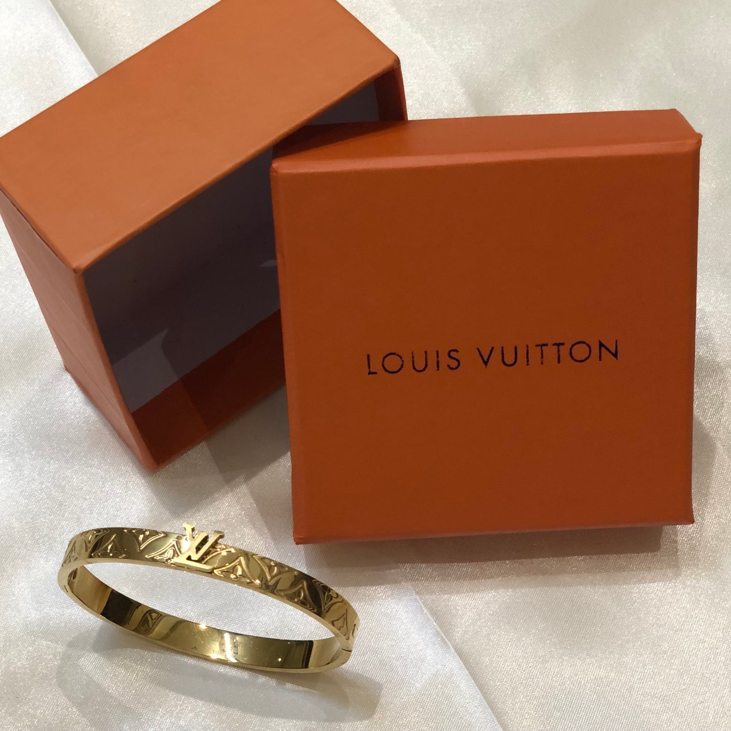 Louis Vuitton Embossed Golden Bracelet