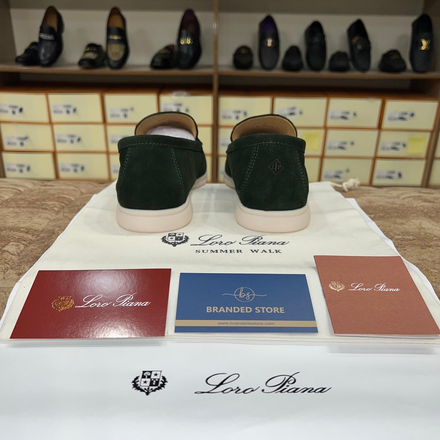 Loro Piana Summer Walk Loafer Suede - Dark Green