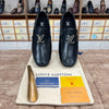 Louis Vuitton Silver Logo Normal Loafer Black