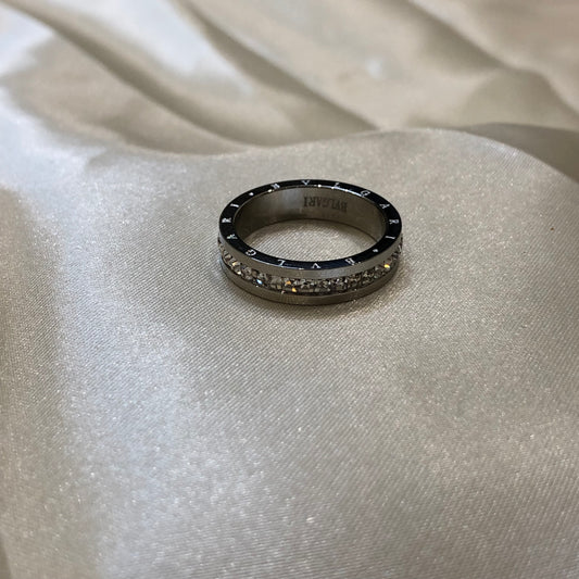 Bulgari Logo Silver Ring