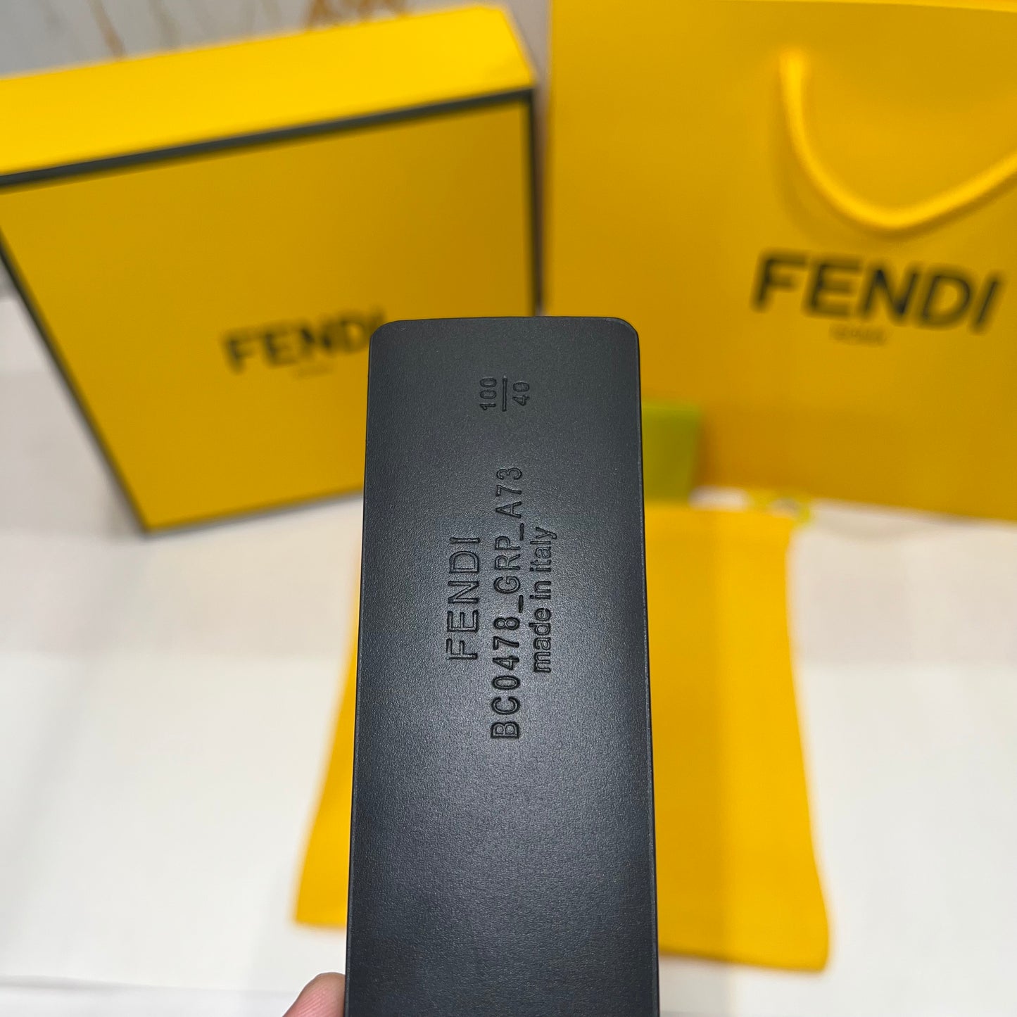 Fendi F-Shaped Buckle Belt Brown