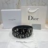 Dior Black DIOR Buckle Reversible Belt Black/White