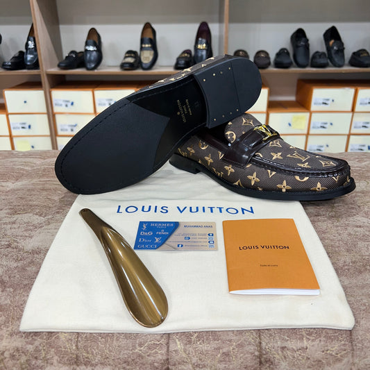 .. Louis.Vuitton New H Brown Major Loafers