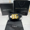 Dolce & Gabbana DG Logo Leather Belt Black