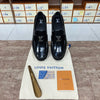 .. Louis.Vuitton Black Silver Logo Major Loafers