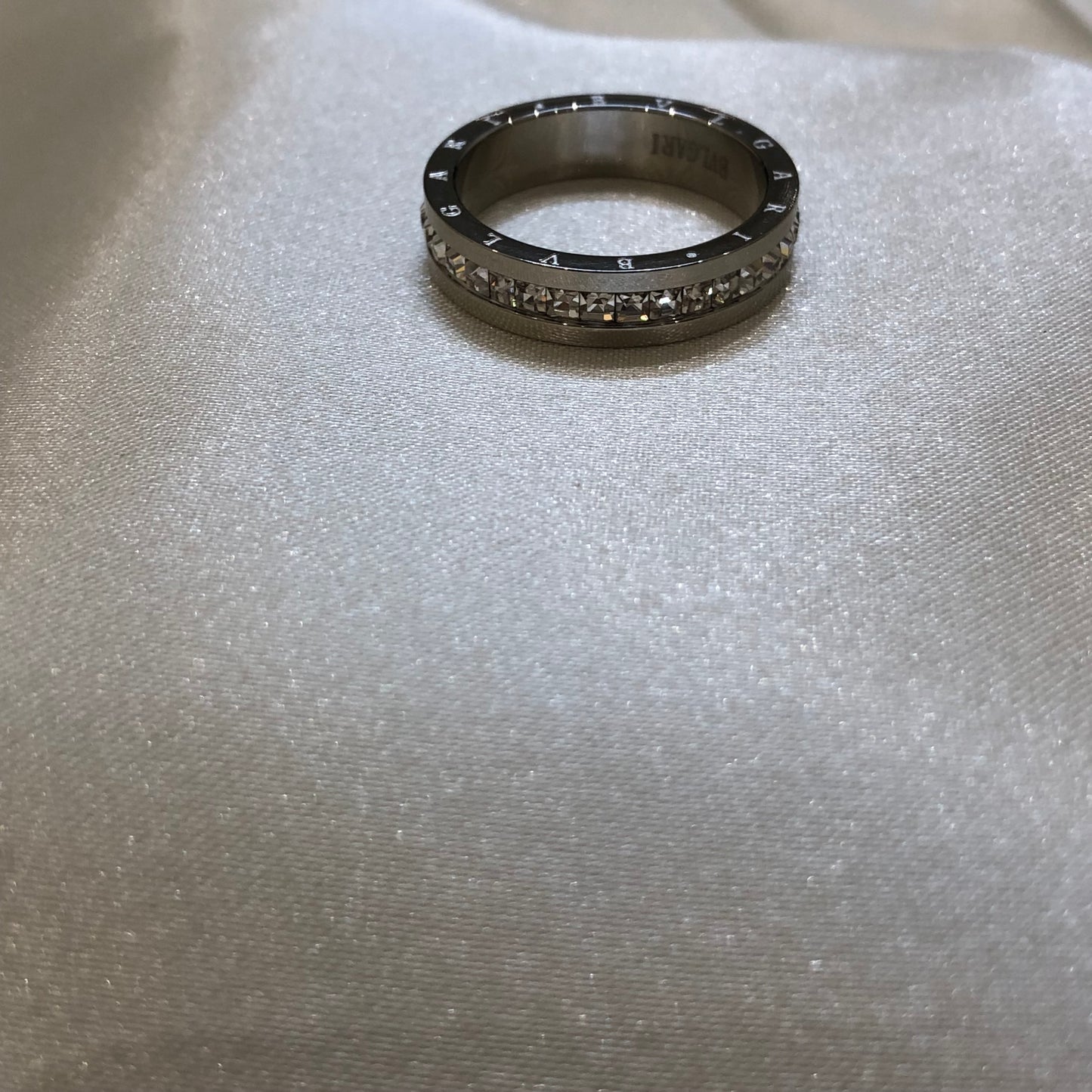 Bulgari Logo Silver Ring