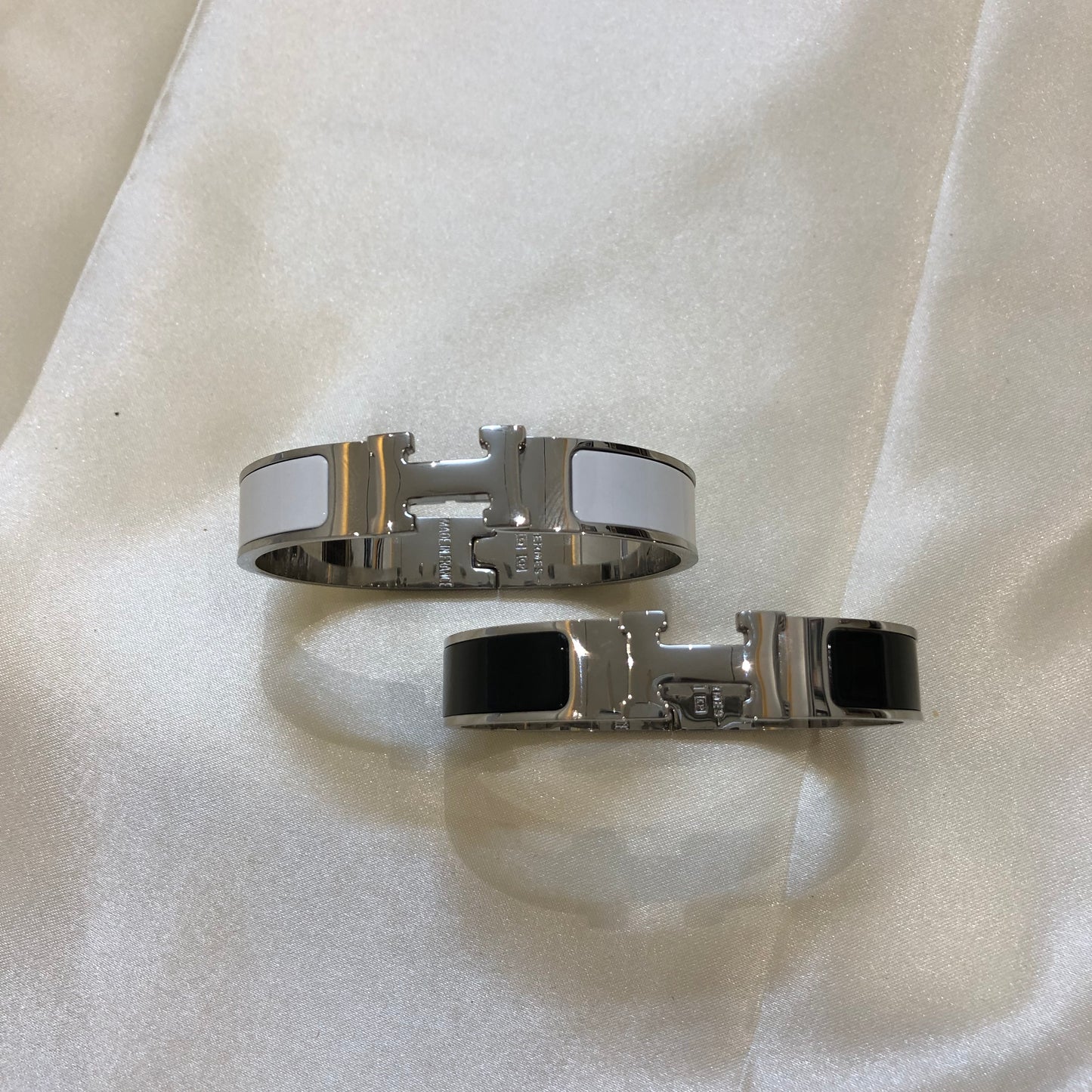 Hermes Silver Black Bracelet