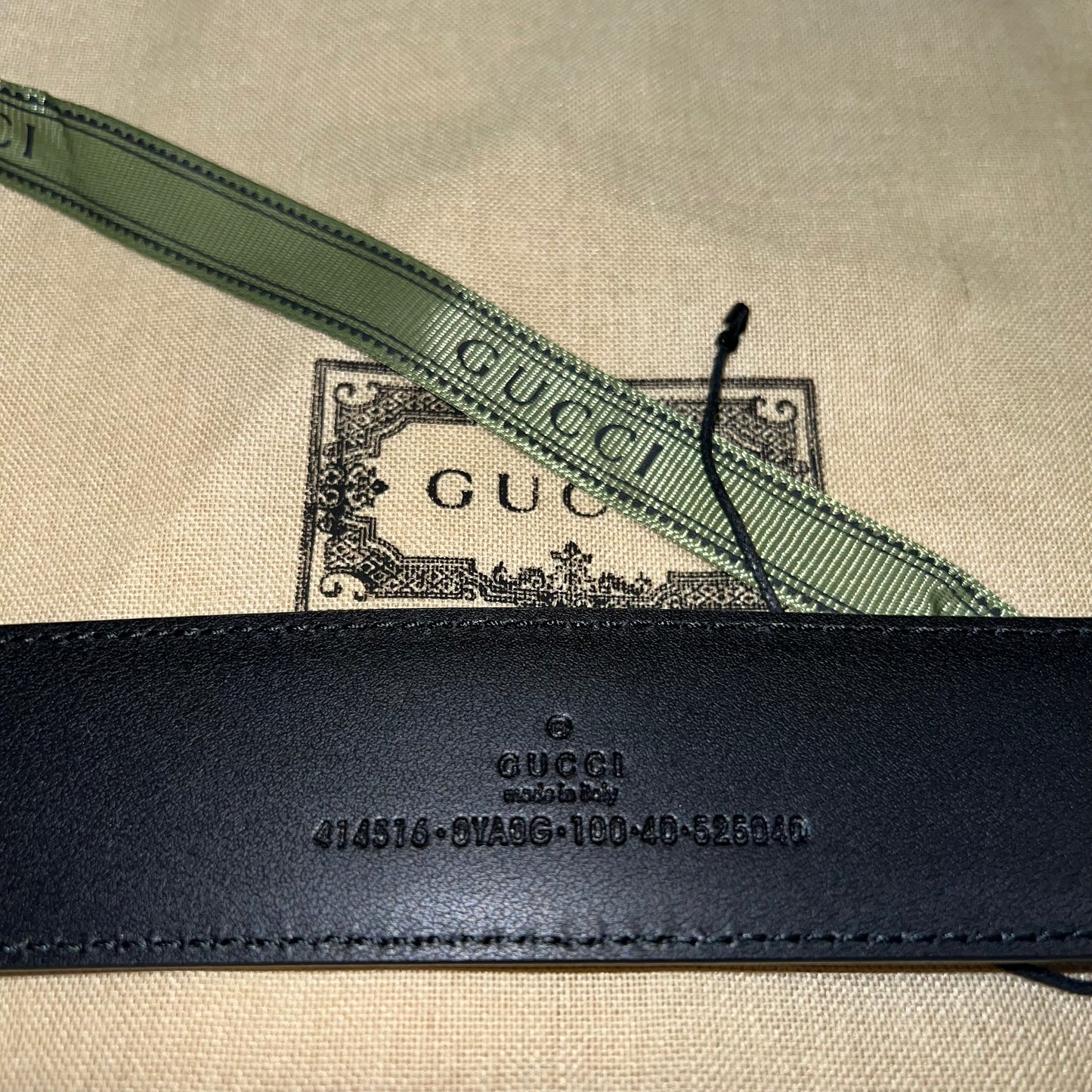 Gucci Golden GG Buckle Belt Plain Black