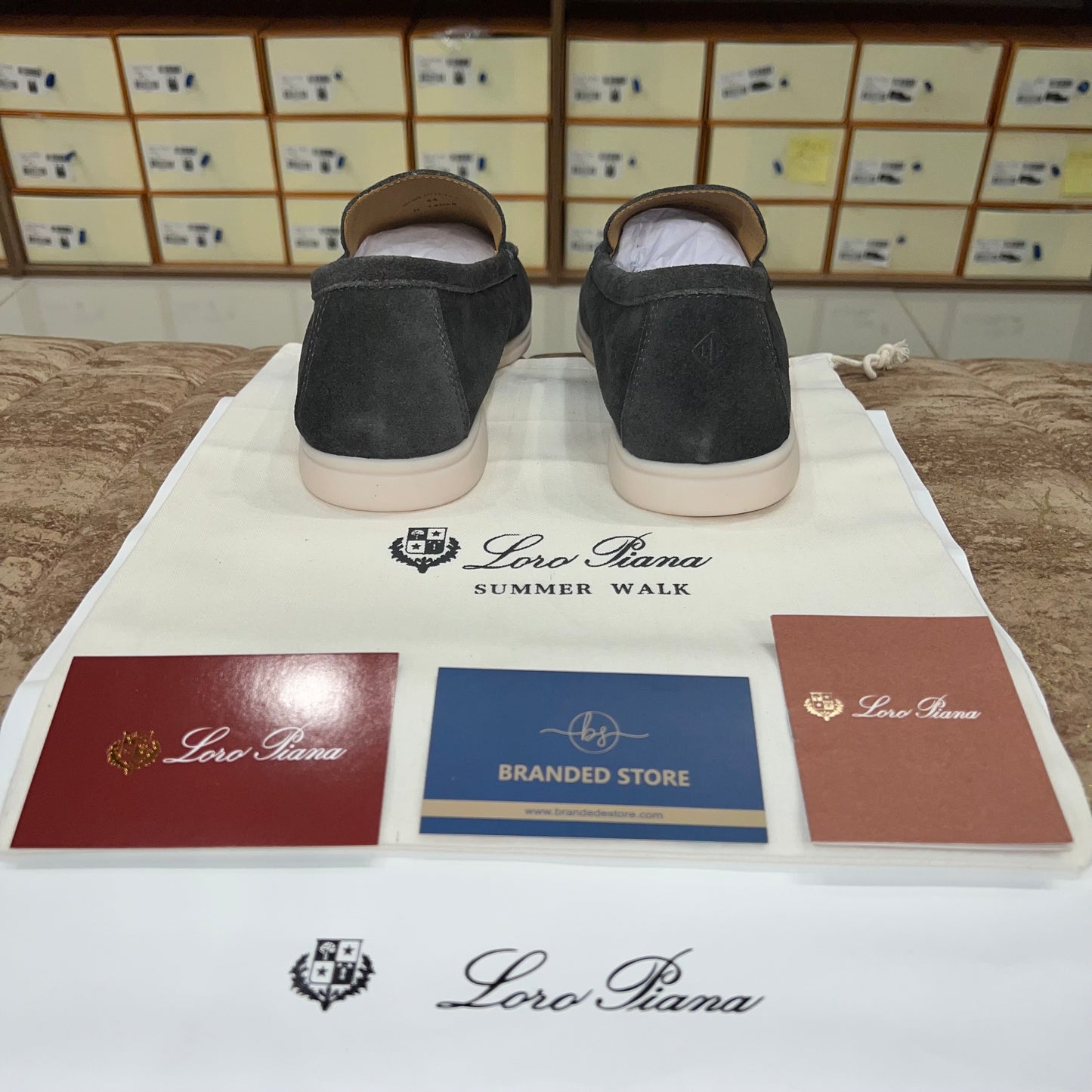 Loro Piana Summer Walk Loafer Suede - Grey