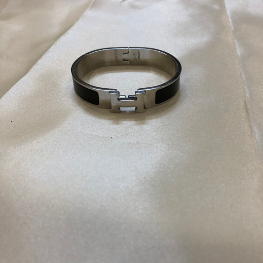Hermes Silver Black Bracelet