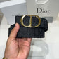 Dior Golden CD Buckle Reversible Belt Black