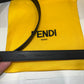Fendi FF Round Buckle Slim Belt Black