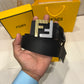 Fendi FF Golden Silver Buckle Reversible Belt Black/Grey