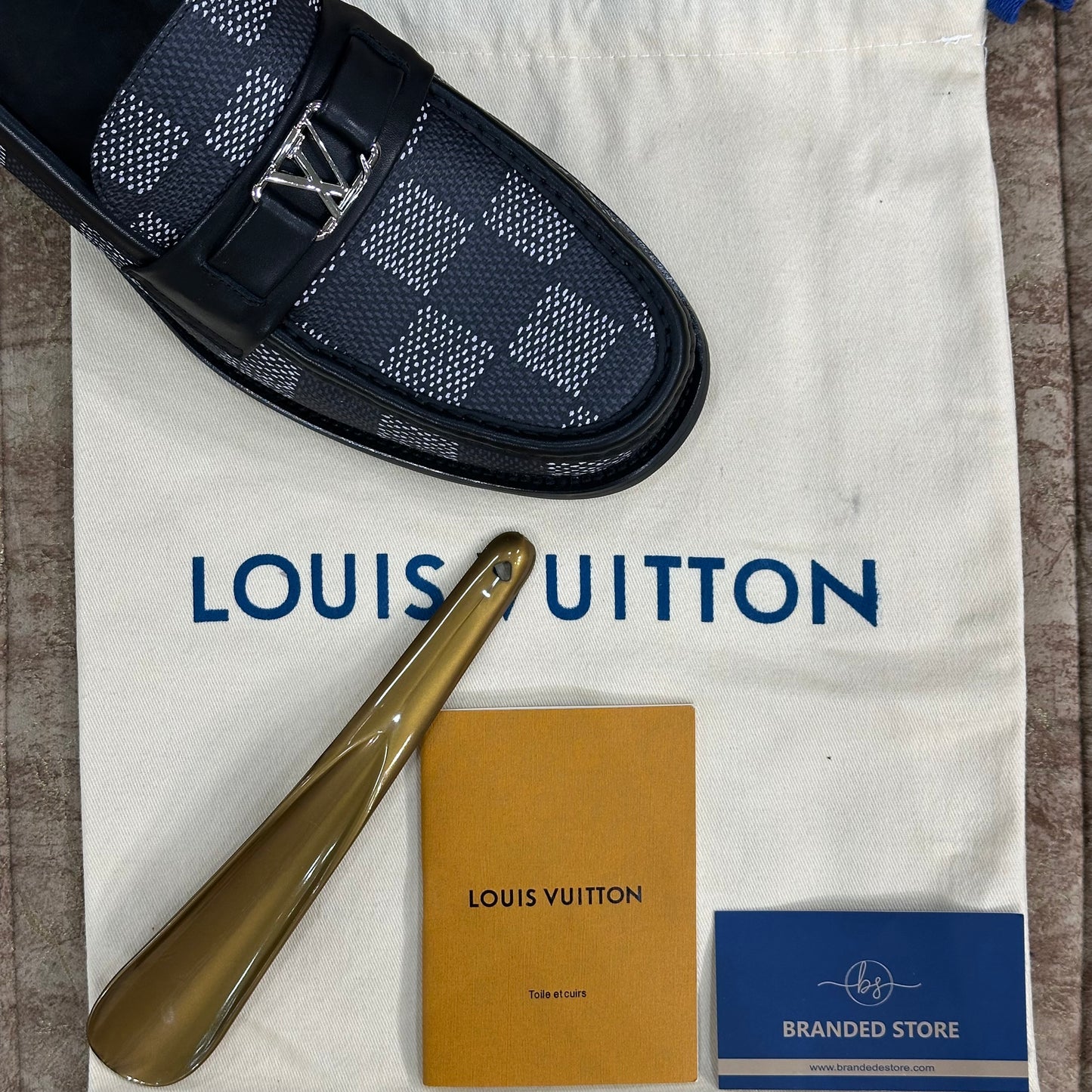 Louis Vuitton Damier Major Loafers Black