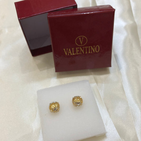 Valentino Golden Earrings Studs