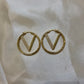 Valentino V Logo Golden Earrings