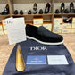 Dior Slip On Black Pattern Suede Leather