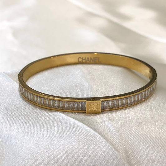 Chanel Mini Logo Golden Bracelet
