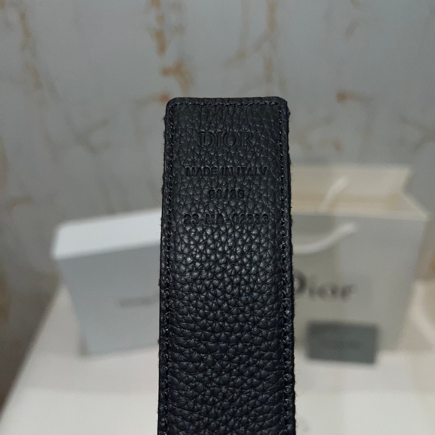 Dior Golden CD Buckle Reversible Belt Black