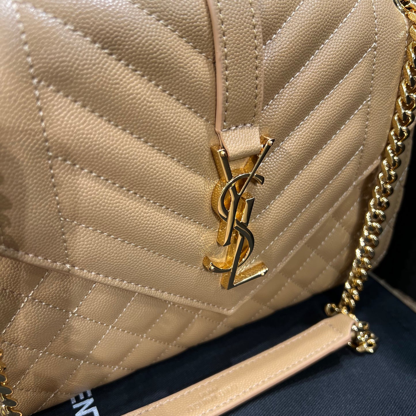 YSL Skin Texture Leather Bag