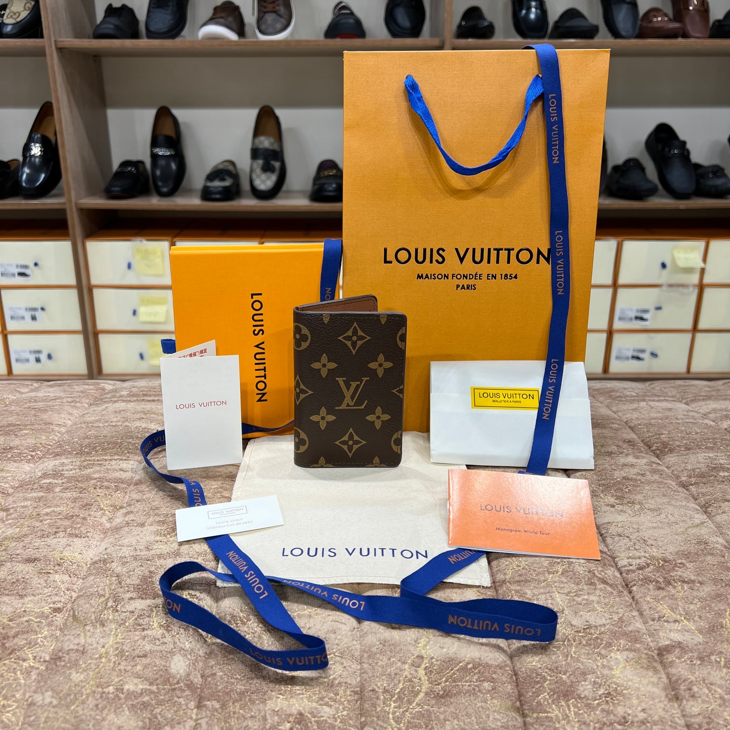 Louis Vuitton Brown Pattern Pocket Organizer Wallet