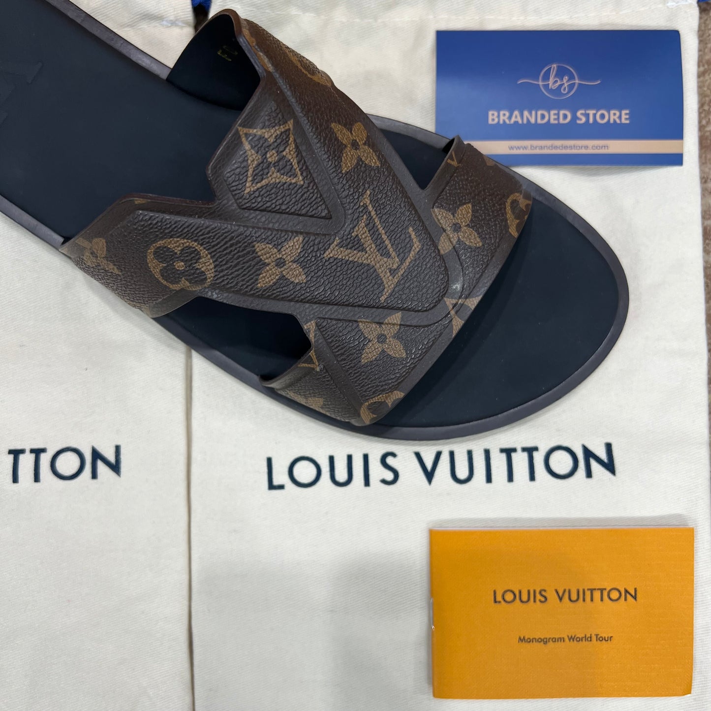 LV Men's Sandal Brown Pattern