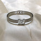Louis Vuitton LV Logo Silver Bracelet