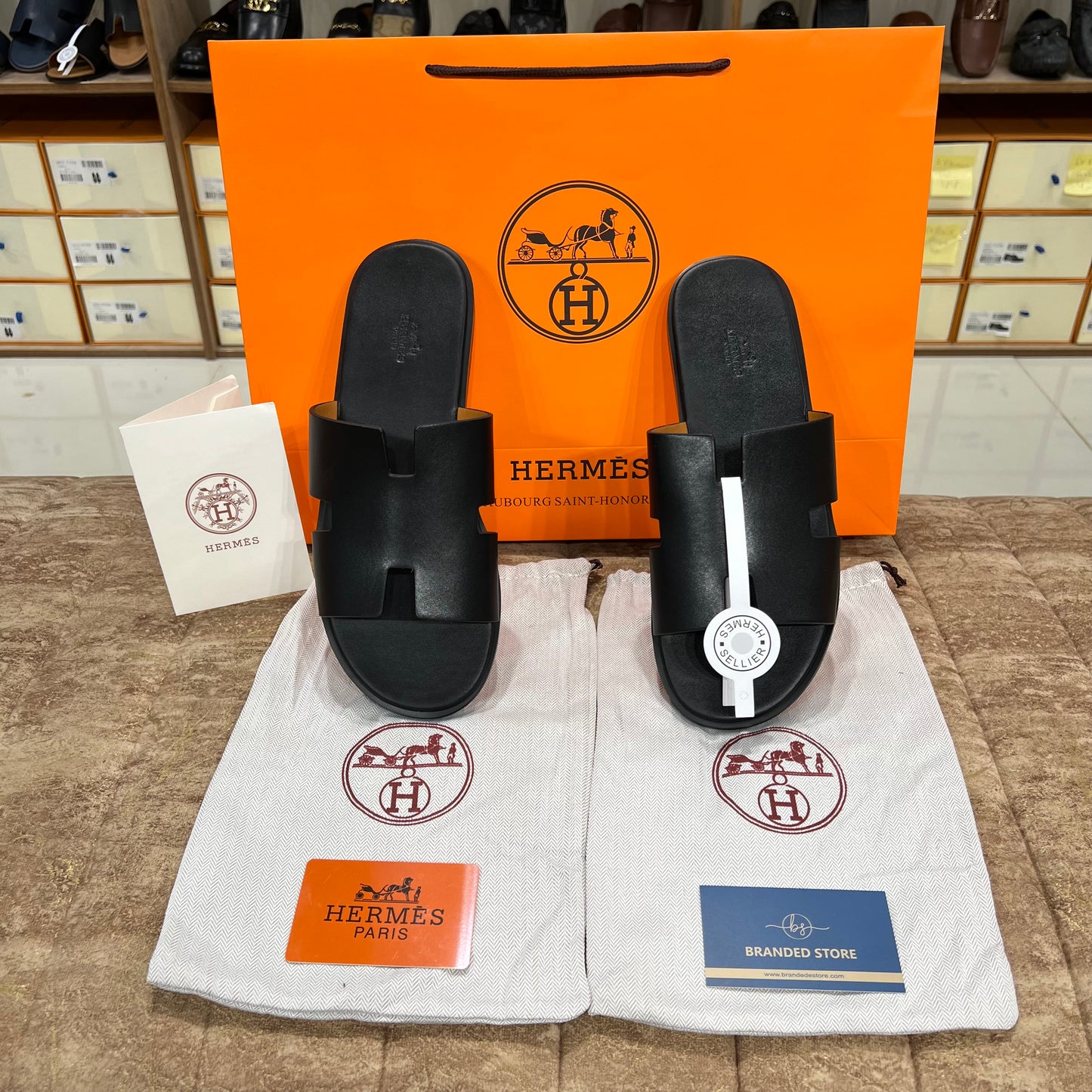 Hermes Men's Sandal Full Black