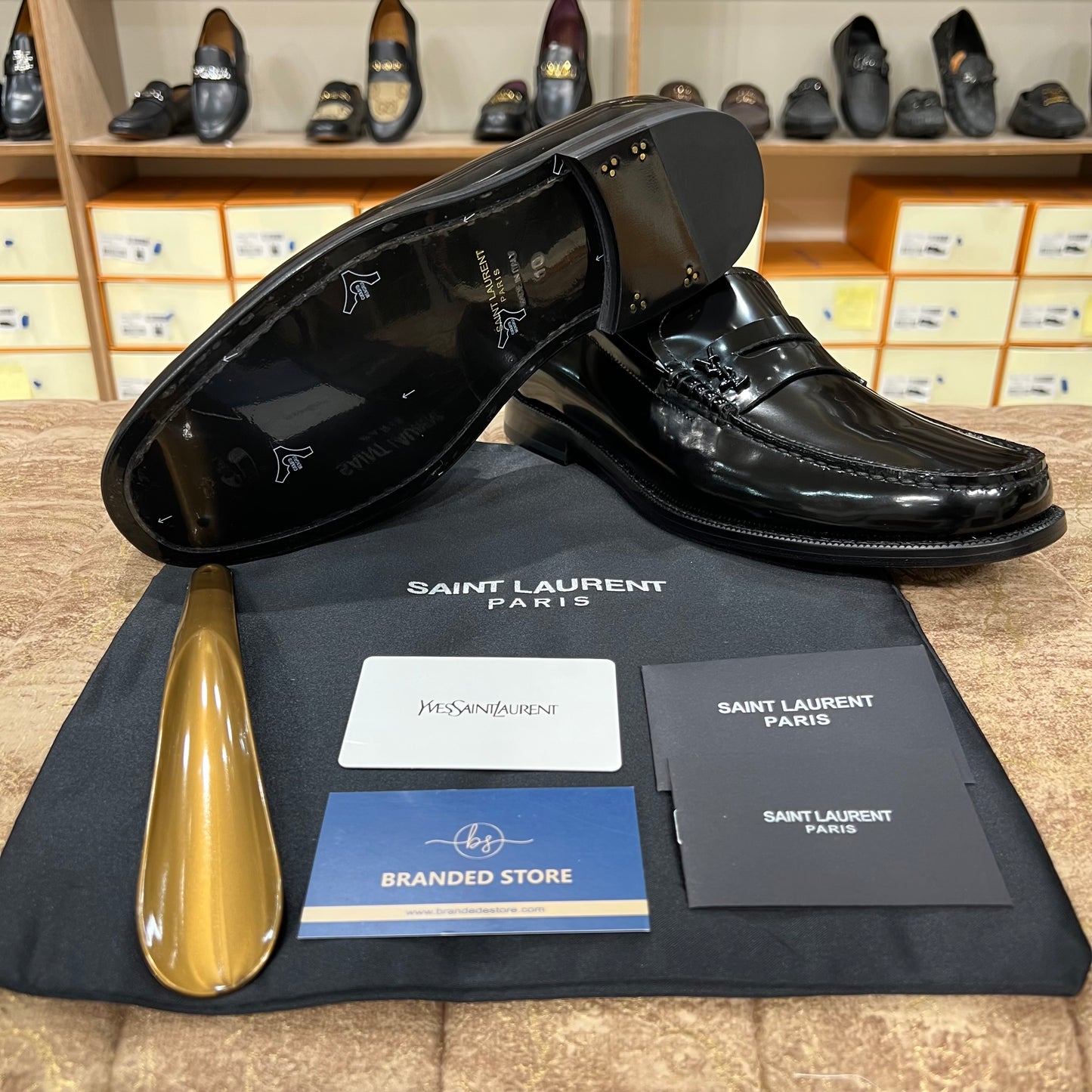 YSL Black Major Loafers