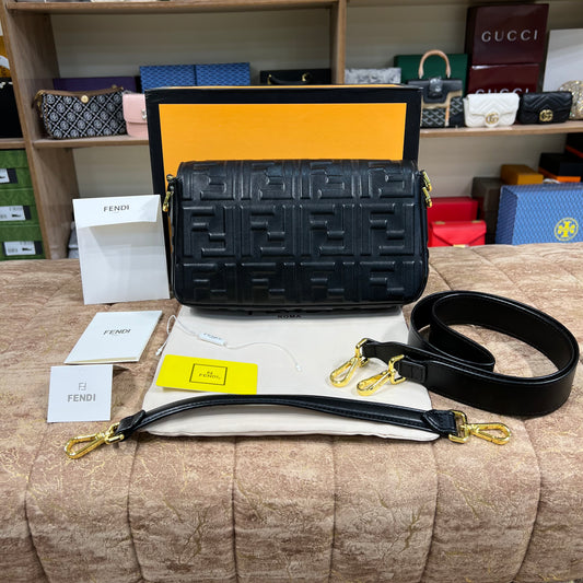 Fendi Black Fendi Logo Bag