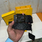 Fendi FF Silver Buckle Reversible Belt Black/Grey