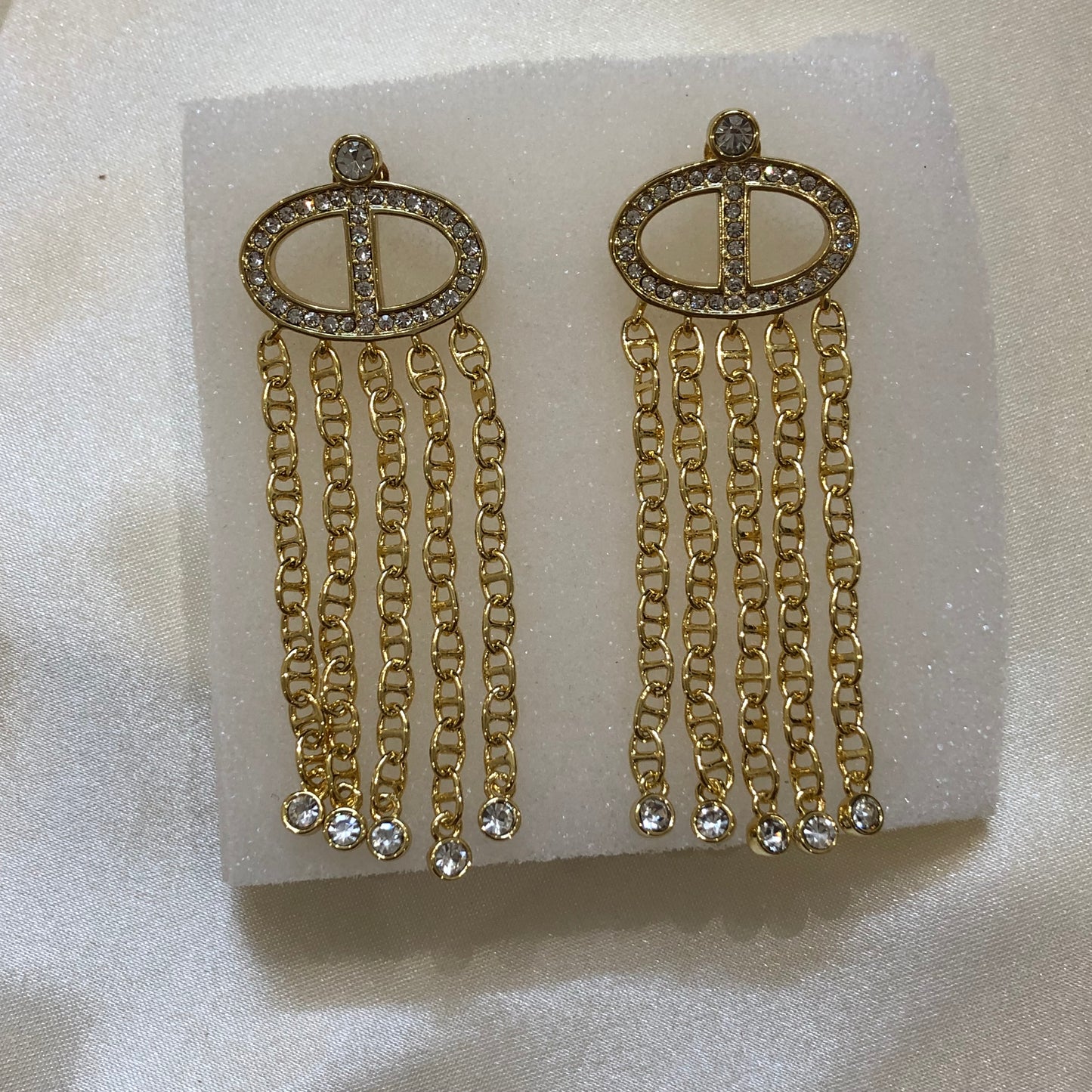 Hermes Chain Golden Earrings