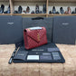 YSL Maroon Texture Leather Bag