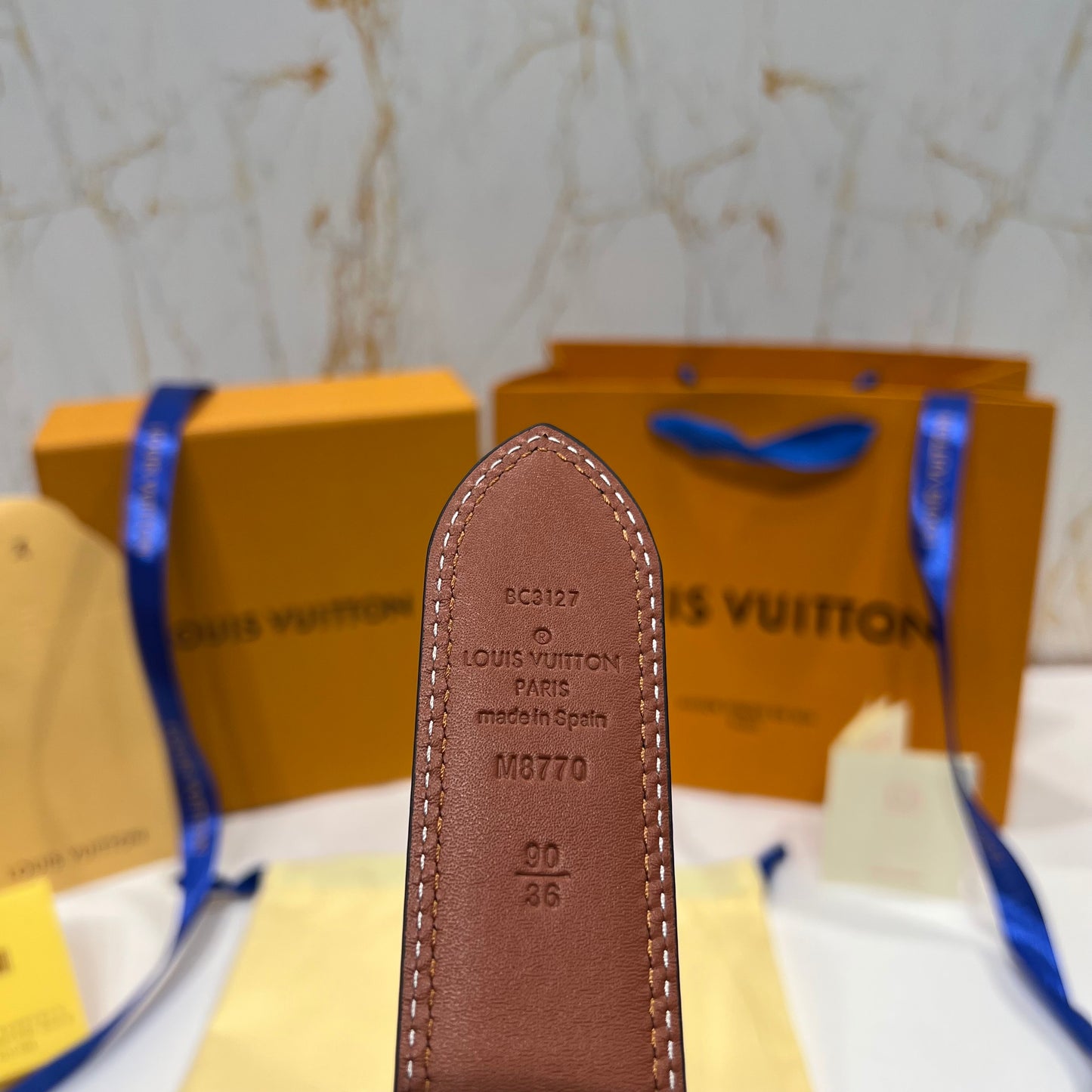 LV Round Logo Reversible Belt Brown/Black