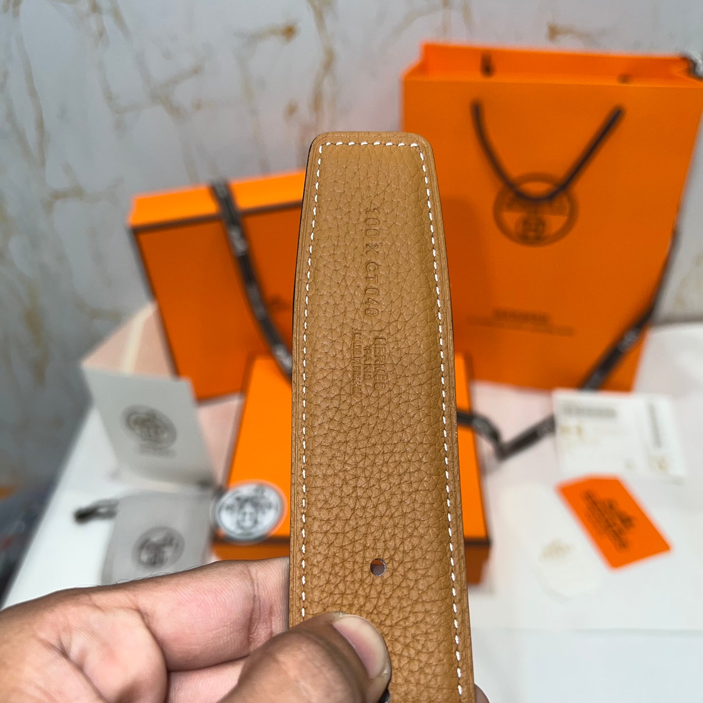 Hermes H Black Buckle Belt Reversible Brown Black