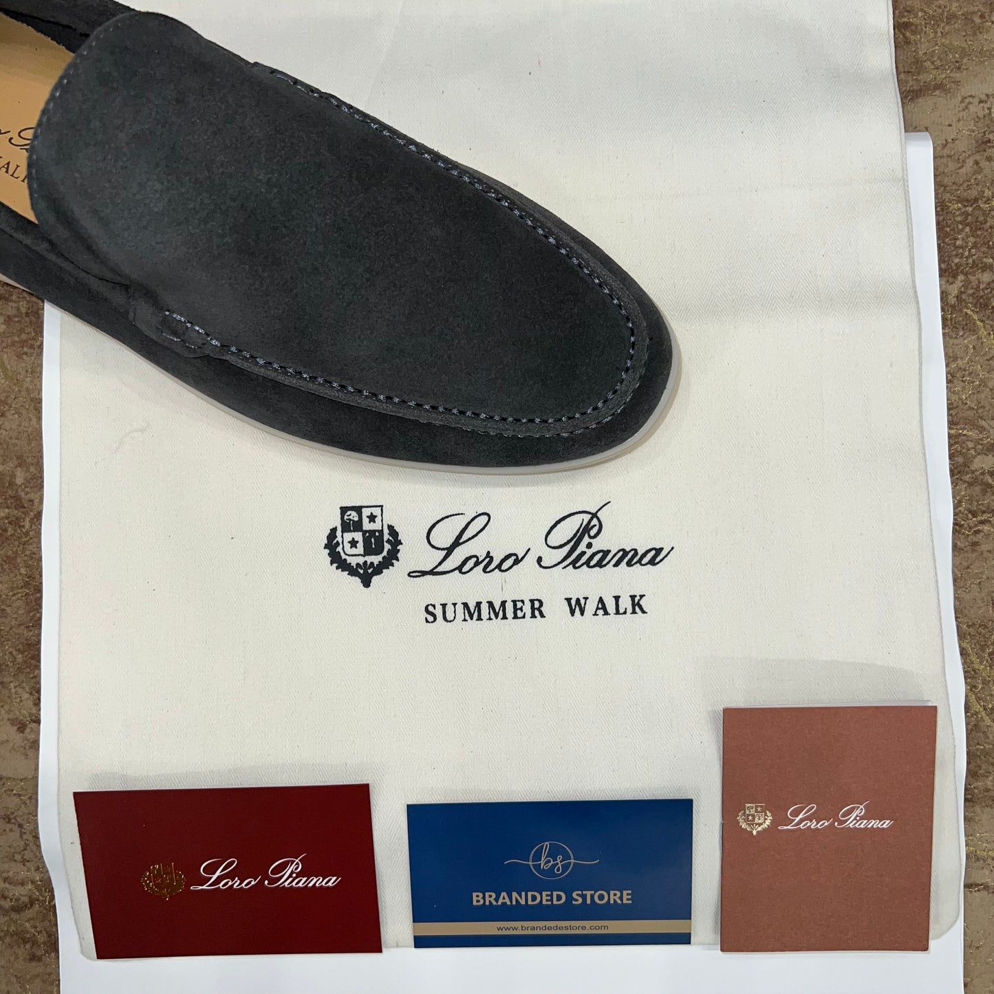 Loro Piana Summer Walk Loafer Suede - Grey