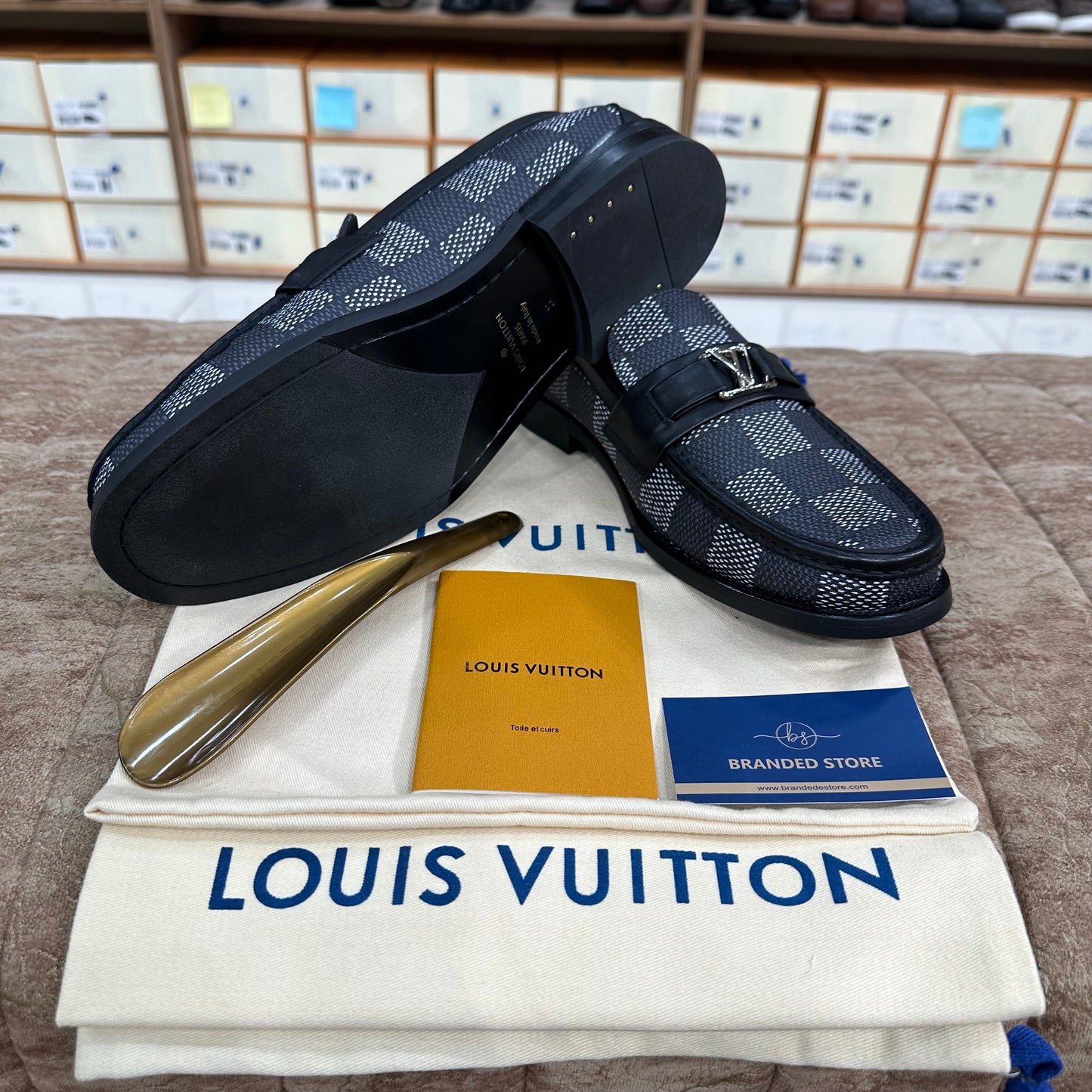 Louis Vuitton Damier Major Loafers Black