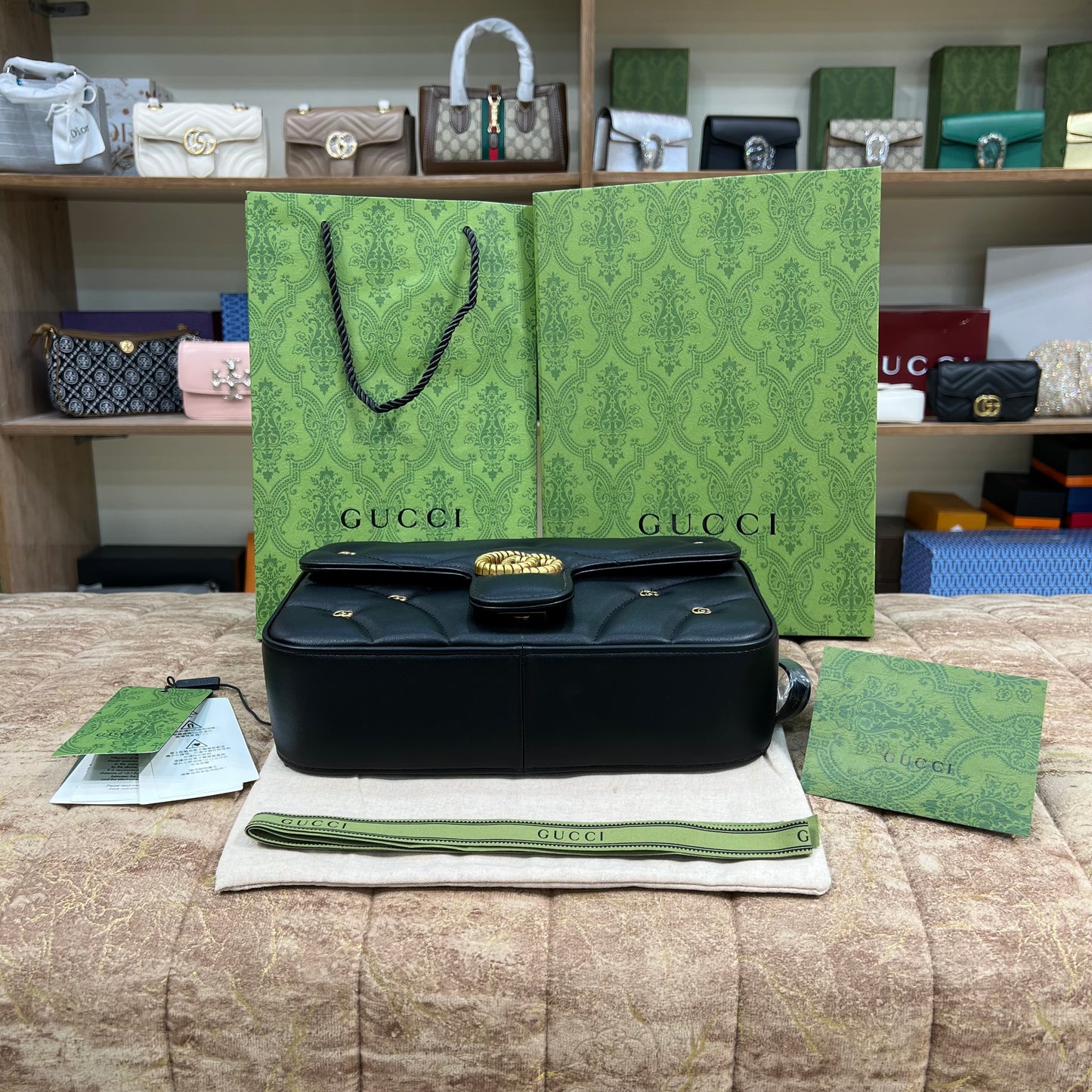 Gucci GG Logo Black Bag