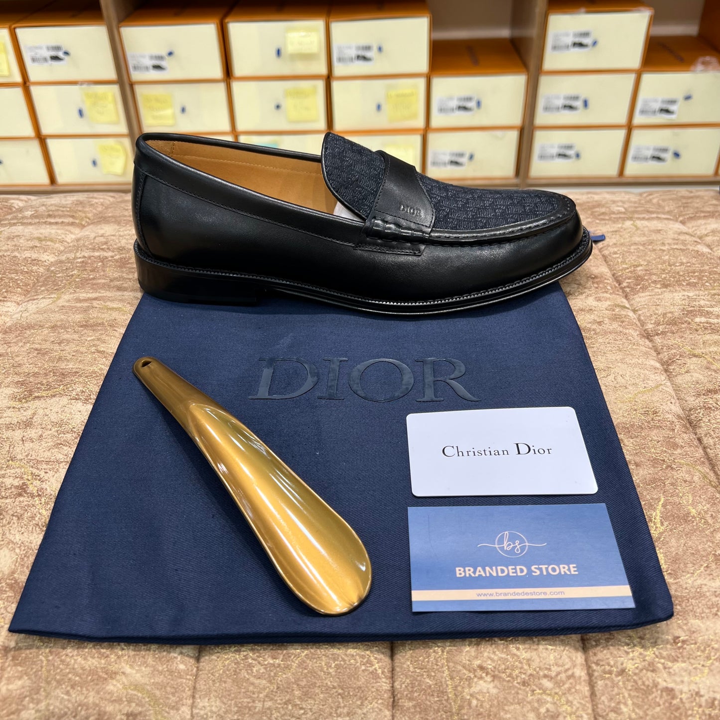 Dior Black Cloth Major Loafer