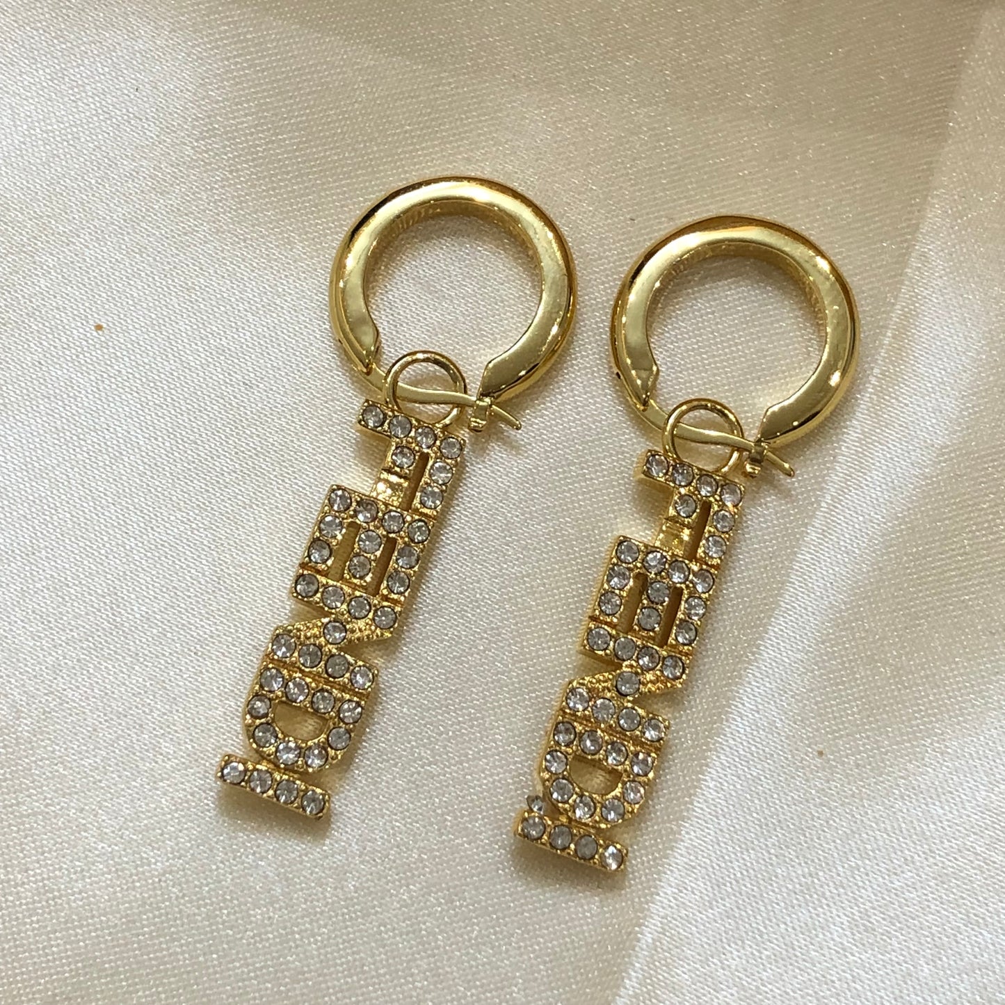 Fendi Logo Golden Earrings