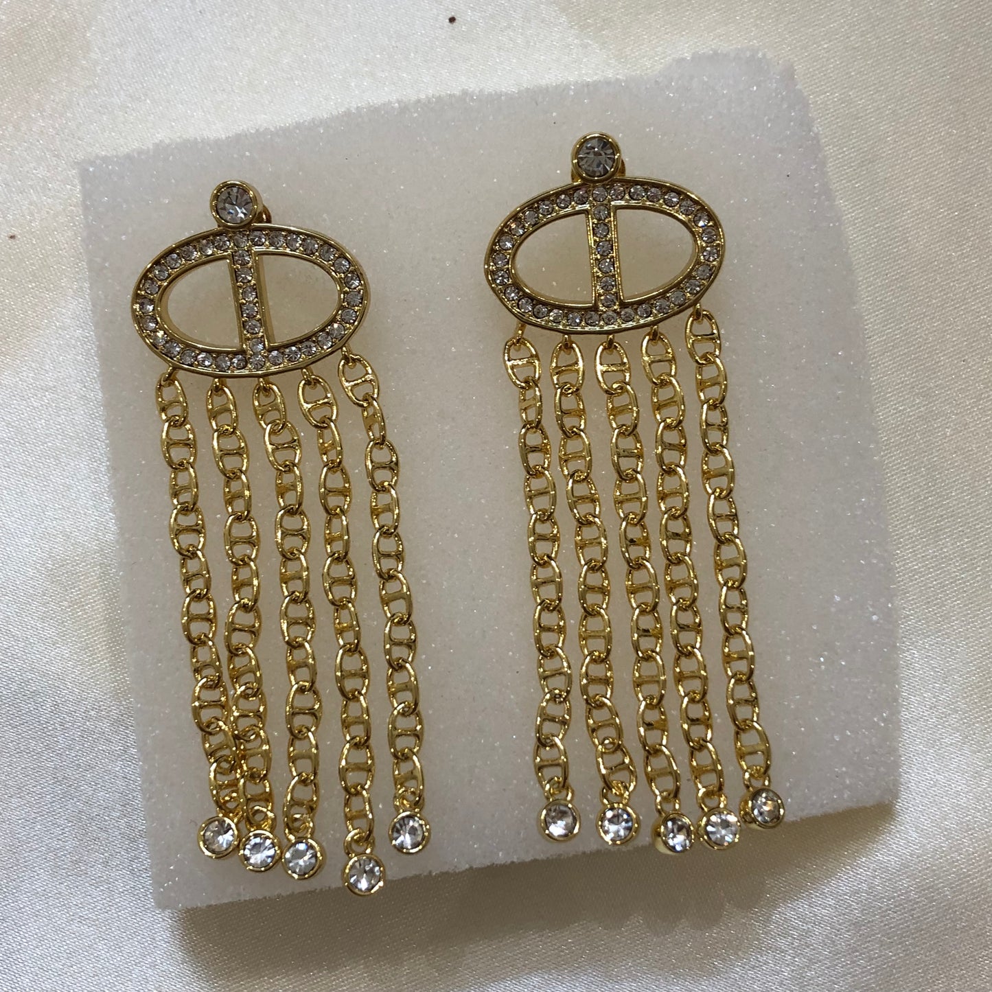 Hermes Chain Golden Earrings