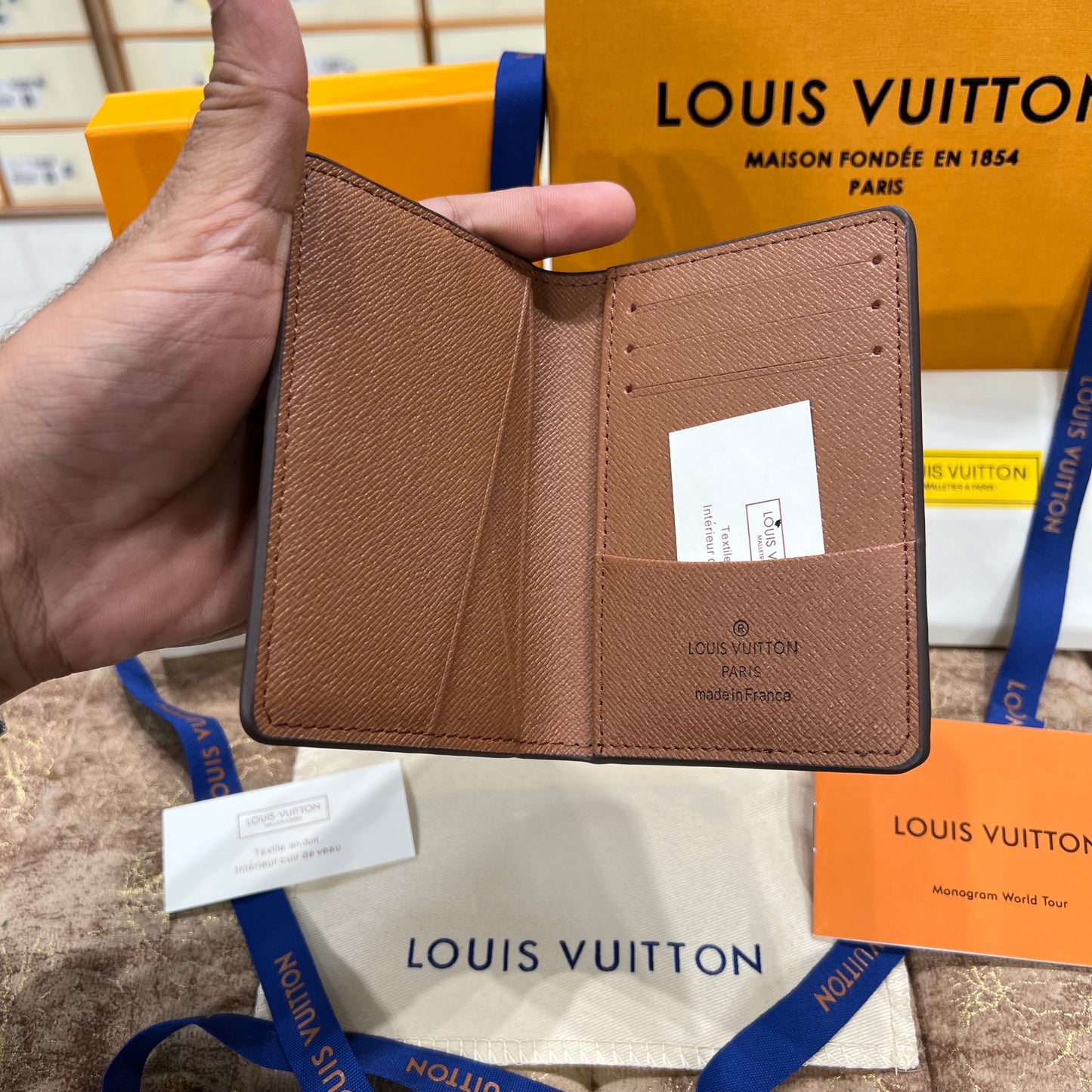 Louis Vuitton Brown Pattern Pocket Organizer Wallet